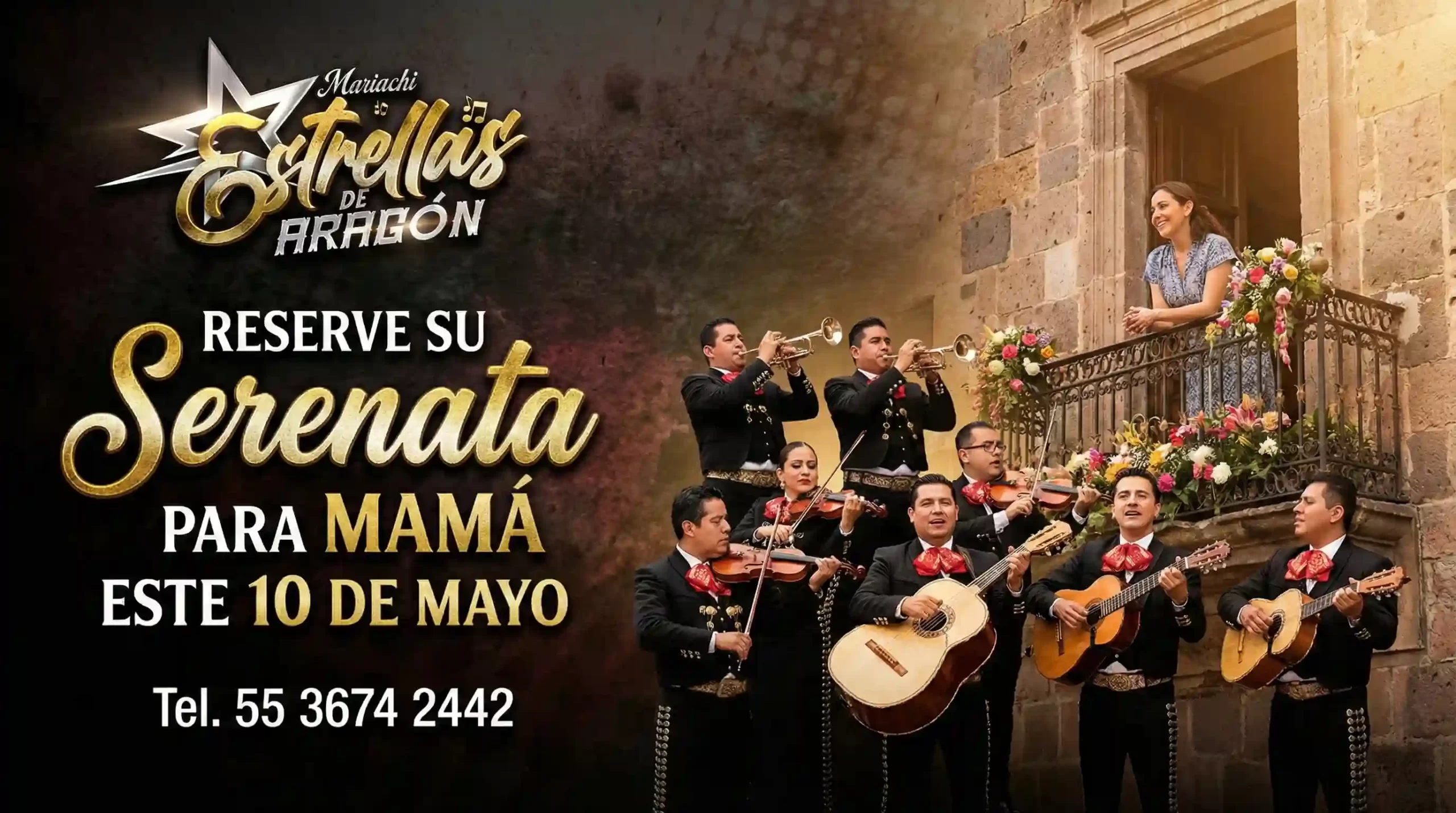 Serenatas con Mariachi en Aragón precio 10 de mayo
